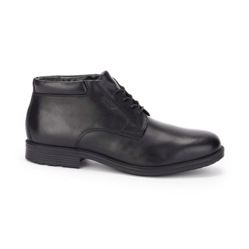 Botas Rockport Homem Pretas - Essential Details Waterproof Chukka - 23495IQSM